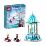 LEGO Disney Frozen Anna and Elsa’s Magical Carousel 43218 Ice Palace Building Toy Set with Disney Princess Elsa, 175 Pcs
