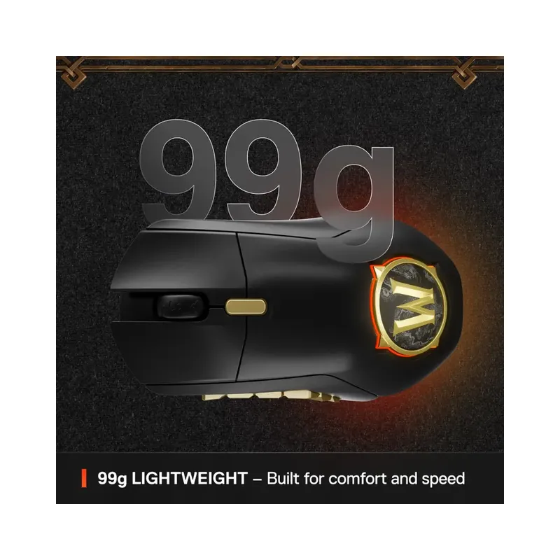 Steelseries Aerox 9 18000 DPI Bluetooth PixArt Tilt Tracking Gaming Mouse - Wireless - Black (Brand New) - view 2