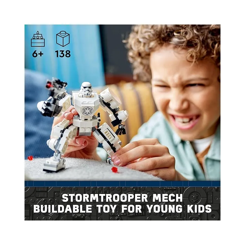 LEGO Star Wars Stormtrooper Mech 75370 Star Wars Collectible for Kids, 138 Pcs - view 3