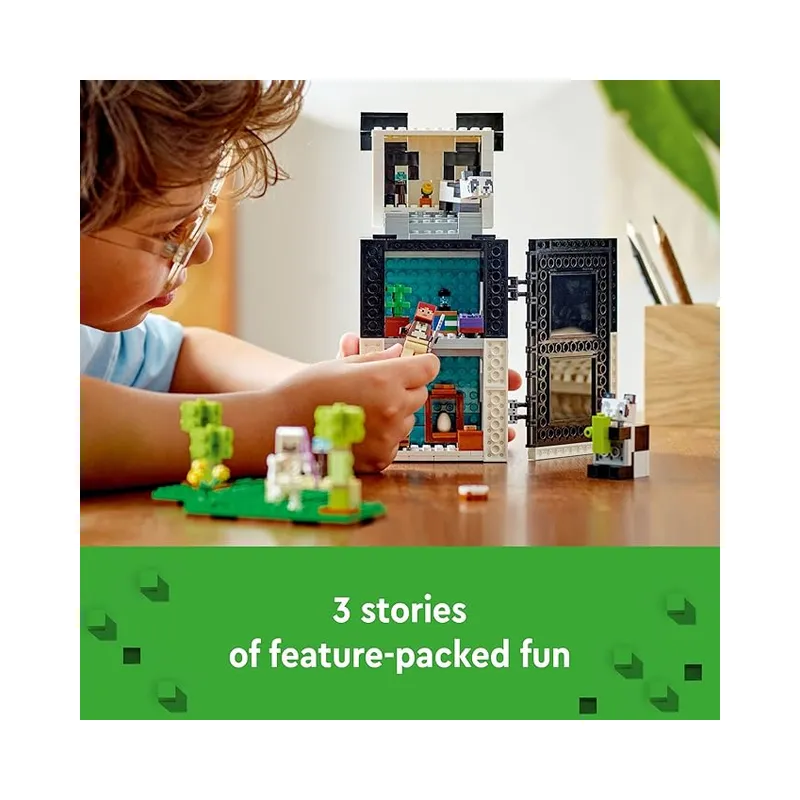 LEGO Minecraft The Panda Haven 21245, Movable Toy House with Baby Pandas Animal Figures, 553 Pcs - view 3