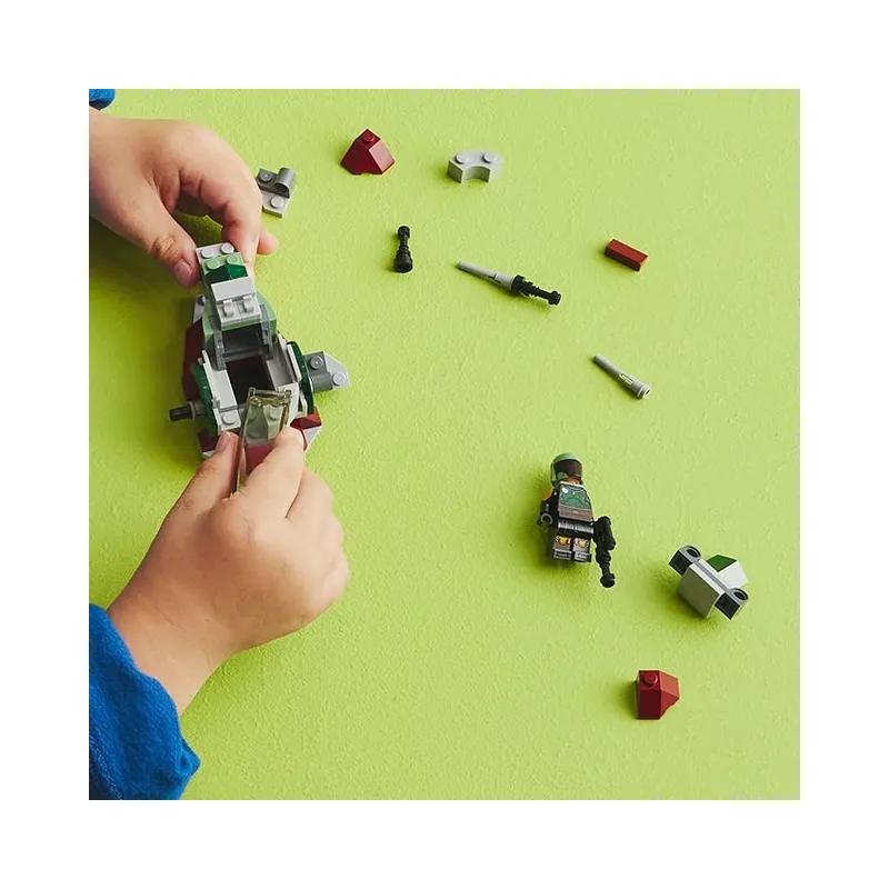 LEGO Star Wars Boba Fett's Starship Microfighter 75344, Building Toy Vehicle with Adjustable Wings and Flick Shooters, 85.