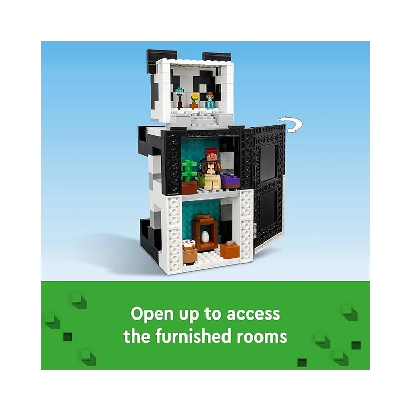LEGO Minecraft The Panda Haven 21245, Movable Toy House with Baby Pandas Animal Figures, 553 Pcs - view 2
