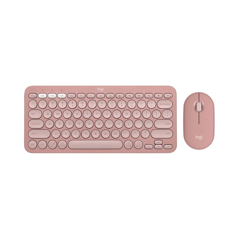 Logitech Pebble 2 Combo, Multi-device Combo: Pebble Keys 2 K380s & Pebble Mouse 2 M350s (Brand New) - Tonal Rose