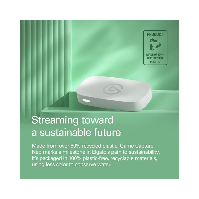 Elgato Game Capture Neo – 4K60 HDR Passthrough USB Portable Capture Card for PS5, Xbox, Switch, iPhone - Brand New - view 3