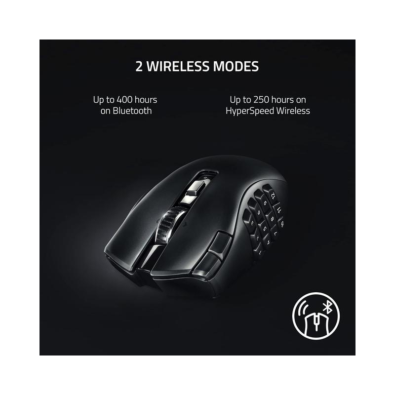 Razer Naga V2 Hyperspeed, Ergonomic Wireless MMO Gaming Mouse - Brand New - view 5