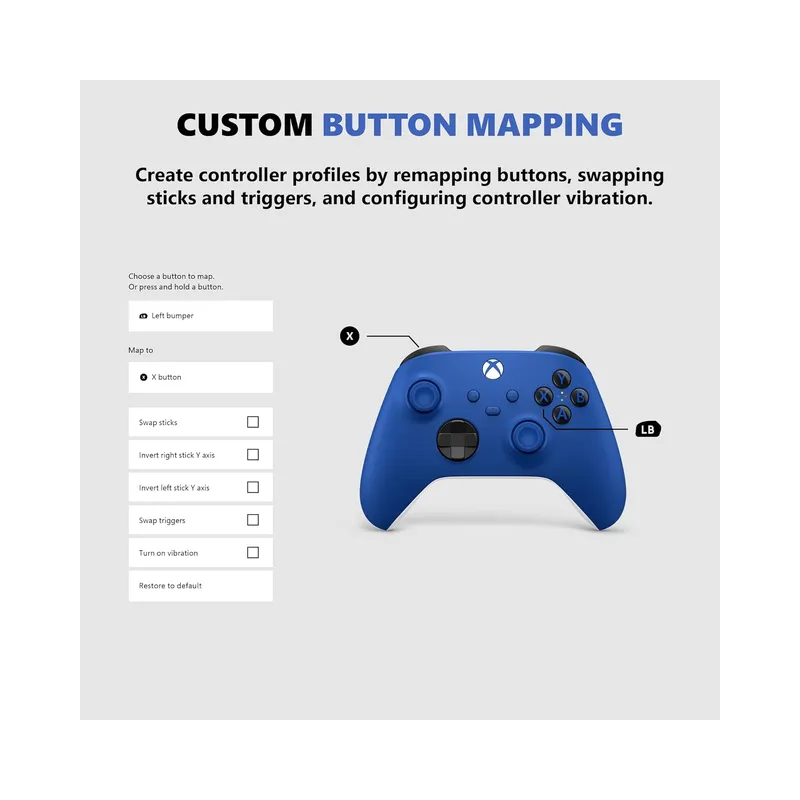 Xbox Core Wireless Gaming Controller – Shock Blue - view 3