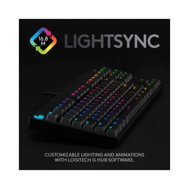 Logitech G Pro Wired Mechanical Gaming Keyboard, GX Blue Clicky - Brand New - view 6