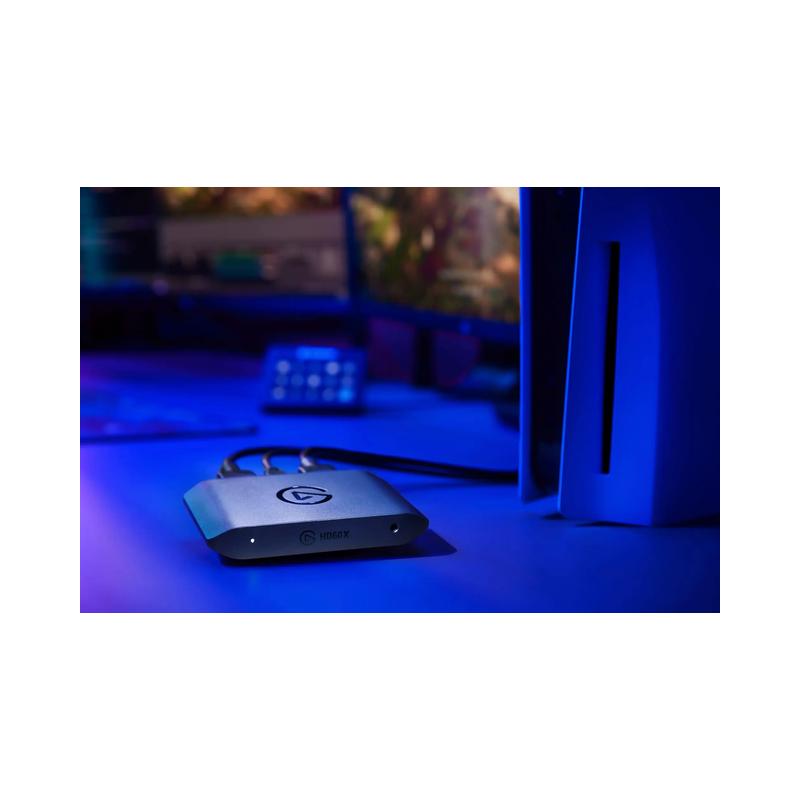 Elgato HD60 X 1080p60 HDR10 External Capture Card for PS5, PS4/Pro, Xbox Series X/S, Xbox One X/S, PC, and Mac - Black.