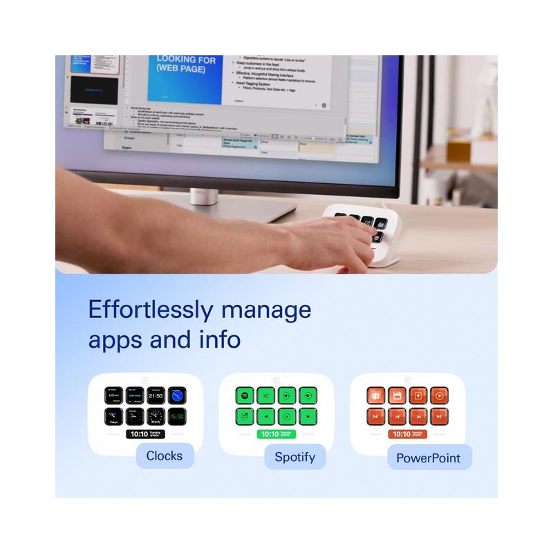 Elgato Stream Deck Neo – 8 Customizable Keys for Streamlined Task Automation and Smart Control - White (Brand New) - view 6