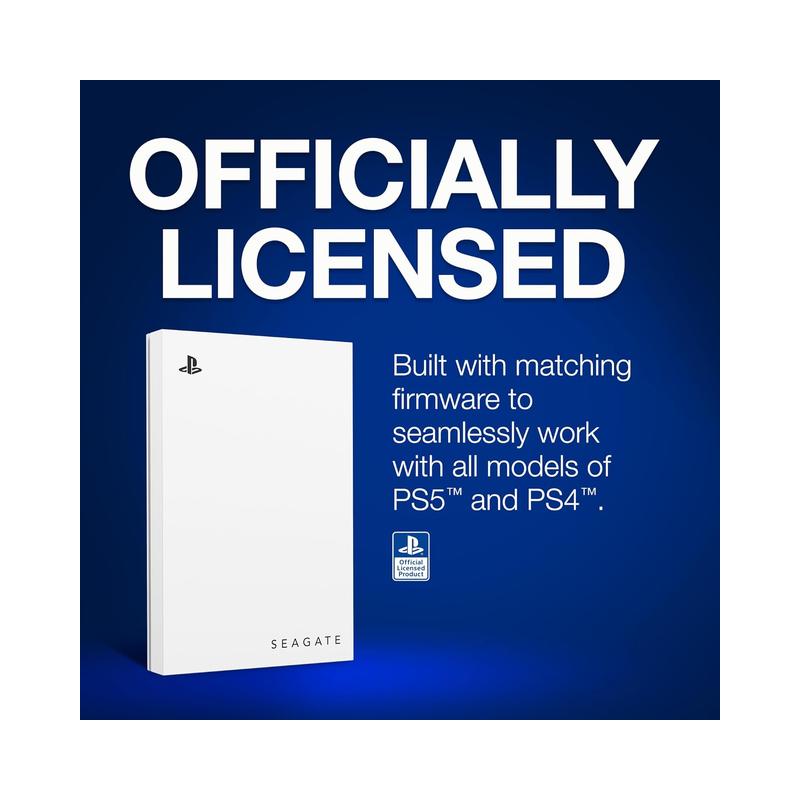 Seagate Game Drive for PS5 5TB External HDD, White (STLV5000100) - Brand New - view 5
