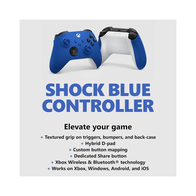 Xbox Core Wireless Gaming Controller – Shock Blue - view 5