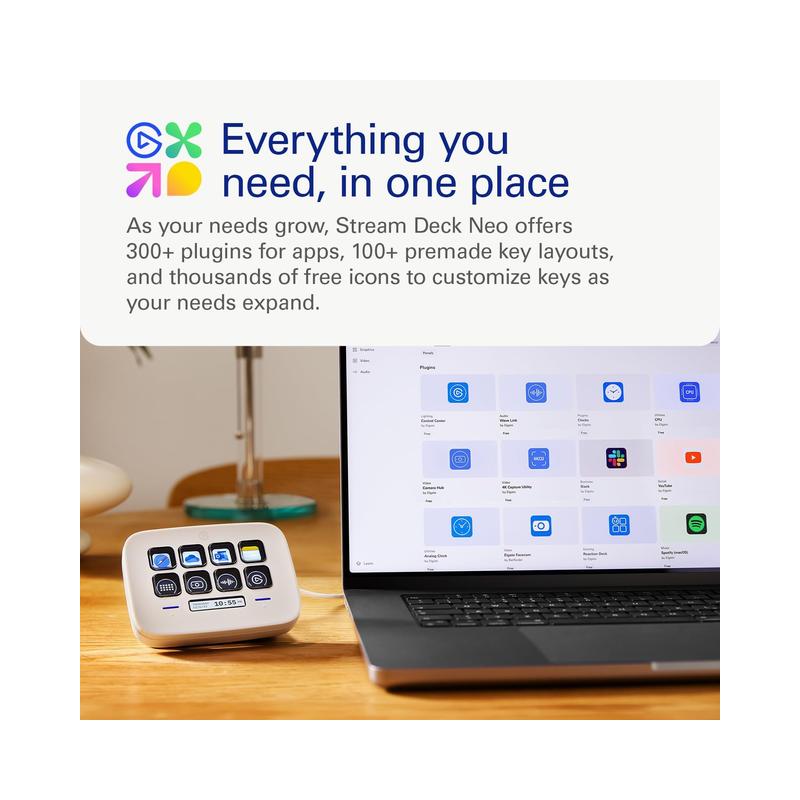 Elgato Stream Deck Neo – 8 Customizable Keys for Streamlined Task Automation and Smart Control - White (Brand New) - view 7