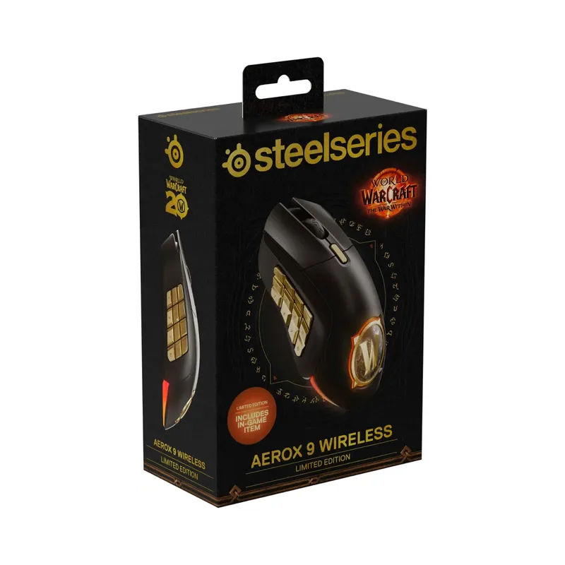 Steelseries Aerox 9 18000 DPI Bluetooth PixArt Tilt Tracking Gaming Mouse - Wireless - Black (Brand New) - view 6
