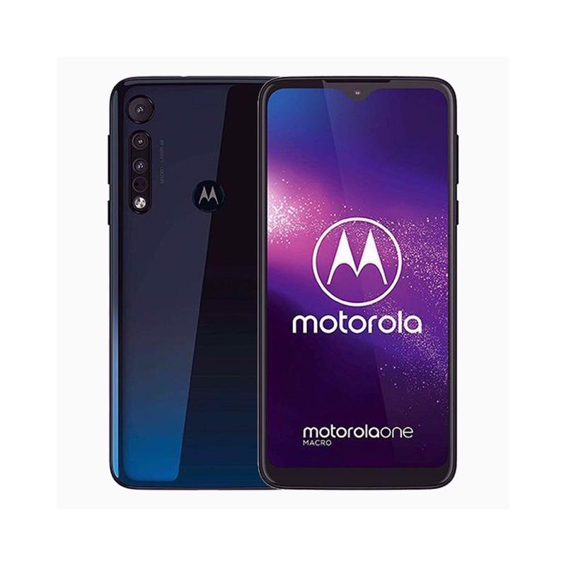 Motorola One Macro 64GB/4GB Unlocked, Space Blue (Certified Pre-Owned)
