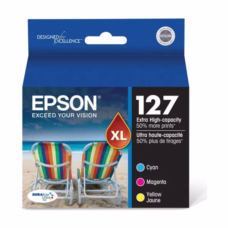 [Original] EPSON 127 (T127520-S) Color 3-Pack Inkjet Cartridge