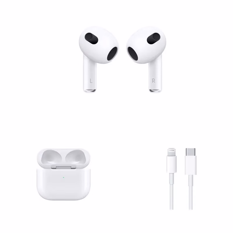 Apple AirPods (3rd generation) In-Ear True Wireless Earbuds with MagSafe Charging Case - White (Brand New) - view 7