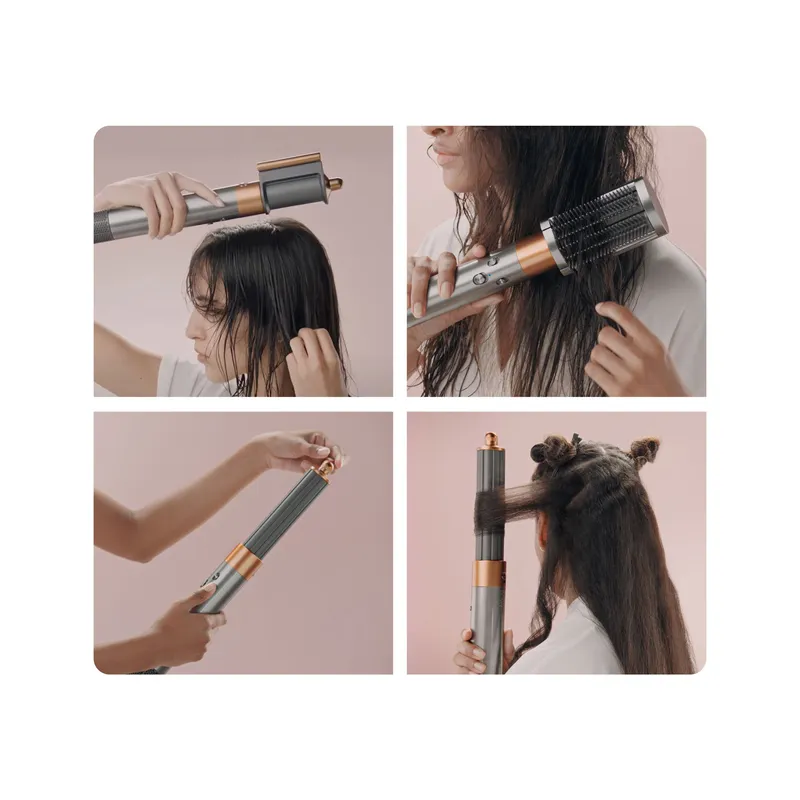 Dyson Airwrap Multi-Styler And Dryer Complete Long Diffuse For Curly And Coily Hair - Strawberry Bronze/Blush Pink Special.