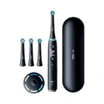 Oral-B iO Series 10 Electric Toothbrush, Rechargeable Power Toothbrush with iO Sense Charger, 4 Brush Heads, Cosmic Black -.