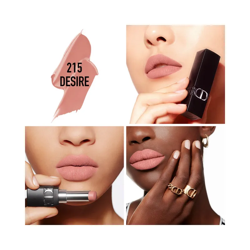 [Original] Dior Rouge Dior Forever Transfer-Proof Lipstick 215 Desire, 3.2g - view 2