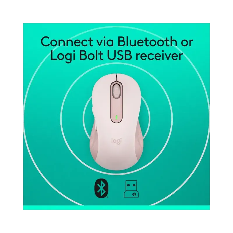 Logitech Signature M650 Wireless Mouse, Rose - Brand New - view 8