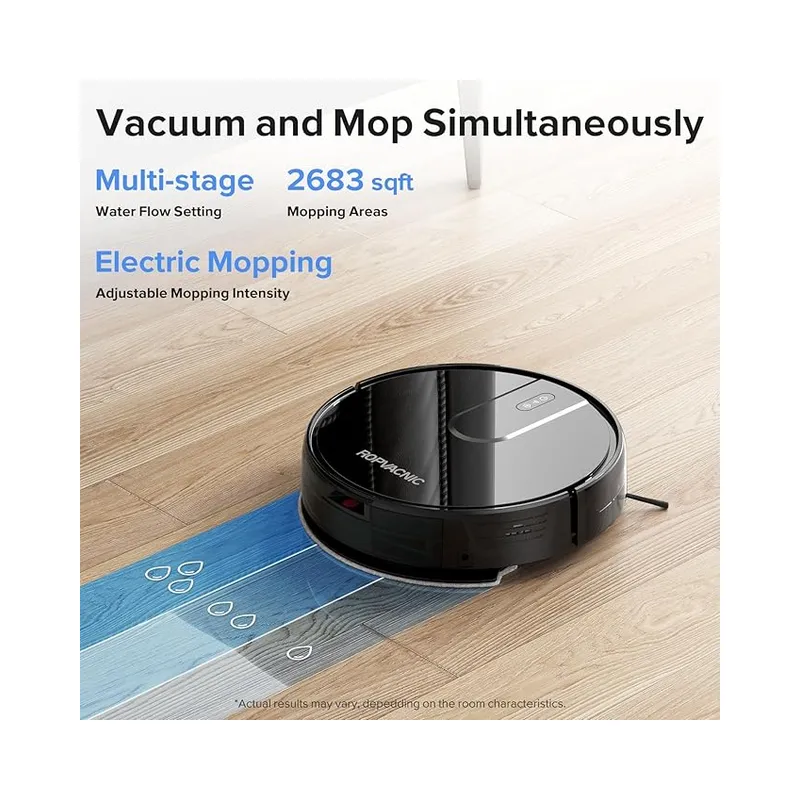 ROPVACNIC Robot Vacuum Cleaner S1, Black - Open Box - view 3