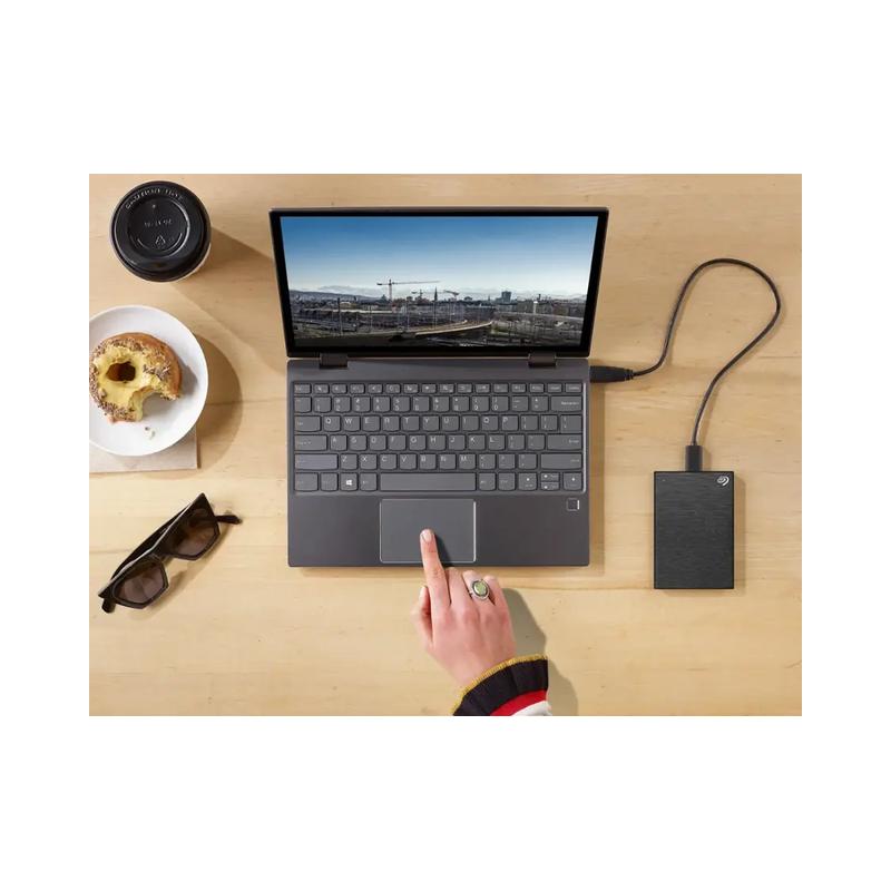 Seagate One Touch with Password 2TB External USB 3.0 Portable Hard Drive, Black - Brand New - view 8