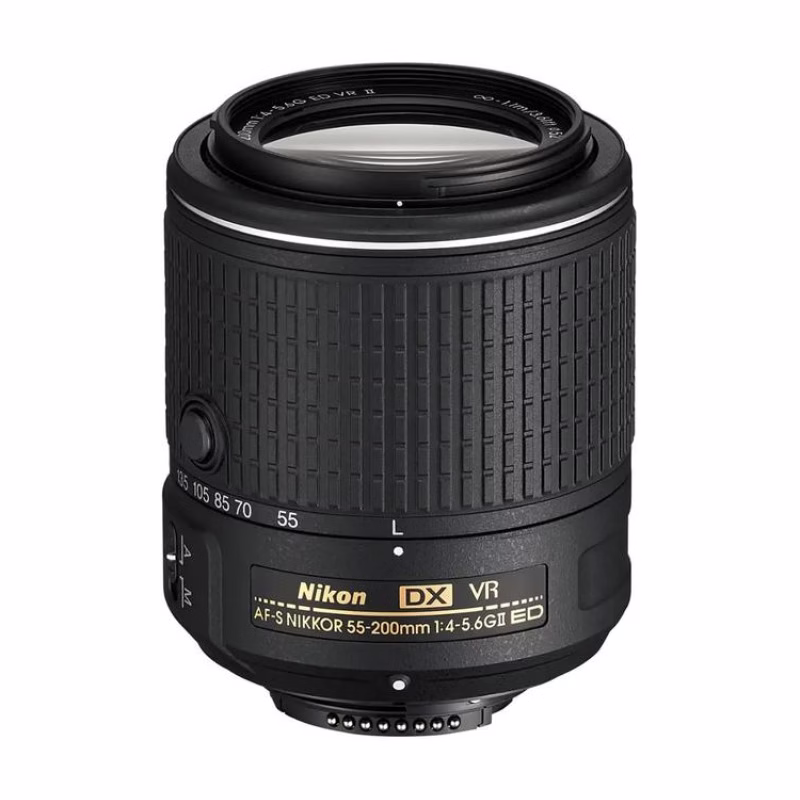 Nikon Nikkor Lens AF-S DX Nikkor 55-200mm f/4-5.6G ED VR II Telephoto Zoom Lens - Black - Brand New