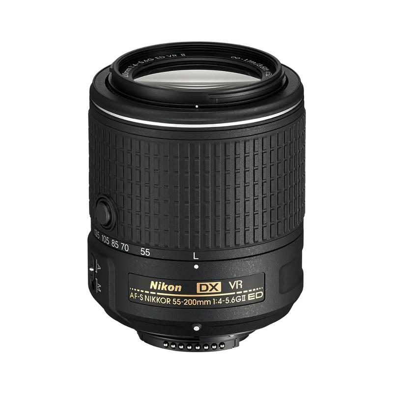 Nikon Nikkor Lens AF-S DX Nikkor 55-200mm f/4-5.6G ED VR II Telephoto Zoom Lens - Black - Brand New