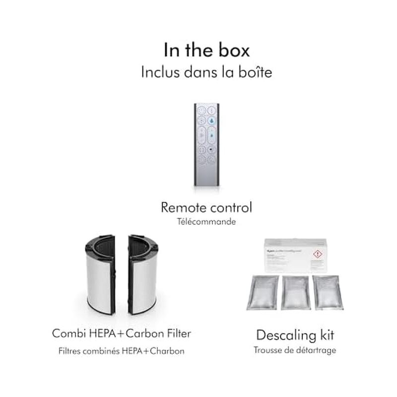 Dyson Purifier Humidify+Cool PH03, HEPA Oscillating Air Purifier (White/Silver) | Brand New & Sealed (Distressed Box) -.