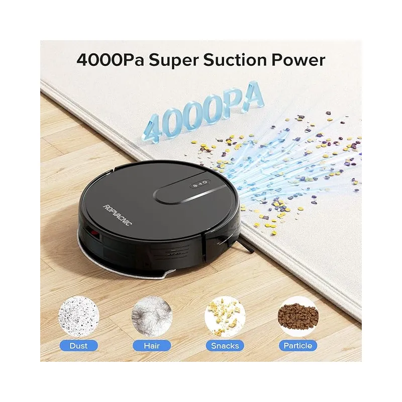 ROPVACNIC Robot Vacuum Cleaner S1, Black - Open Box - view 2