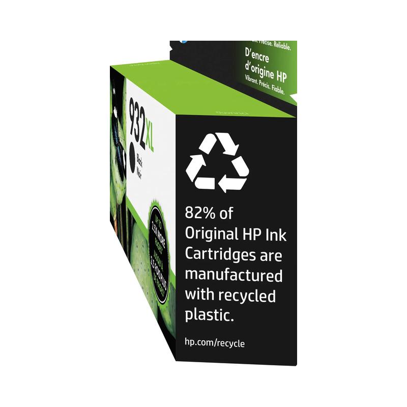 [Original] HP 932XL High-Yield Ink Cartridge - Black, Compatible with HP Officejet 6100, 6600, 6700, 7110, 7610, 7612 -.