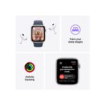 Apple Watch SE 2nd Gen Smartwatch with Aluminium Case and Sport Band. Fitness & Sleep Tracker, Crash Detection, Heart Rate.