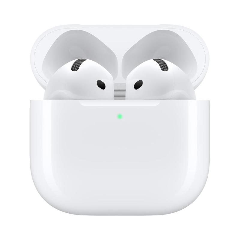 Apple AirPods 4 Wireless Earbuds with Bluetooth, Active Noise Cancellation, Adaptive Audio, Transparency Mode, Personalized.