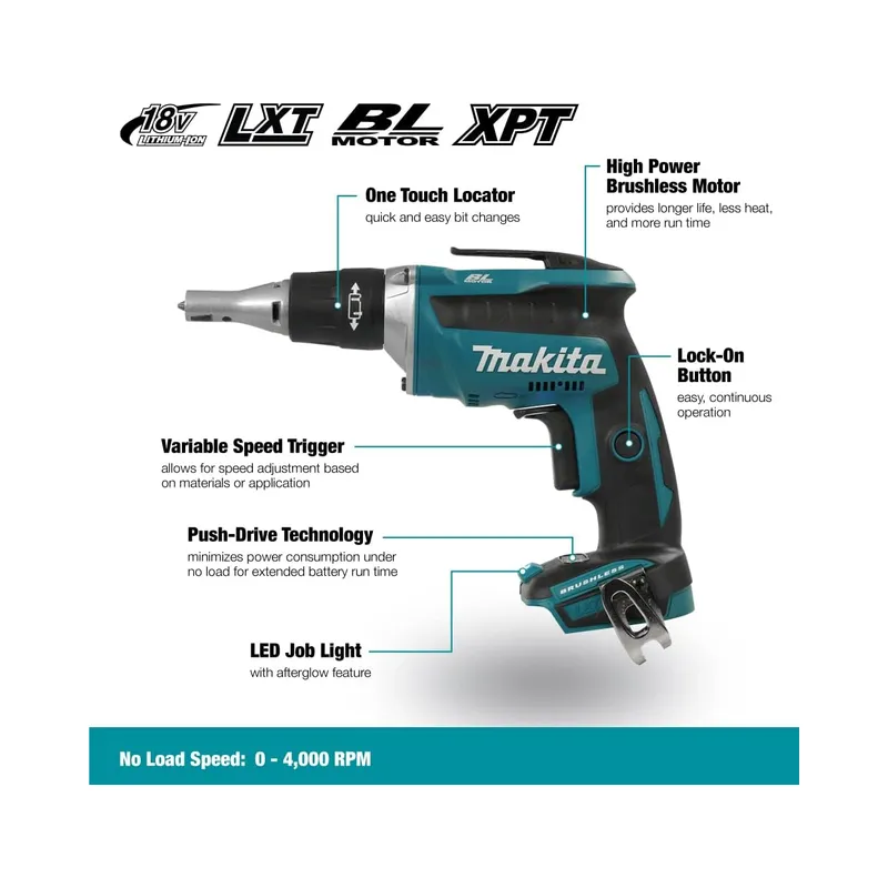 Makita 18V LXT 2 Piece Combo 4.0Ah Kit (DLX2089M) - Brand New - view 2