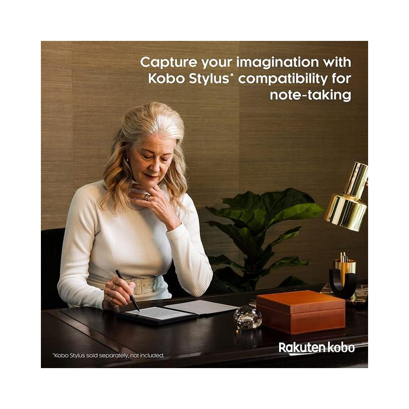 Kobo Sage | 8” HD E Ink Touchscreen eReader | Waterproof | Adjustable Brightness & Colour Temperature | Bluetooth & Wi-Fi |.