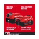 CRAFTSMAN V20 Lithium Ion Battery, 4.0-Amp Hour, 2 Pack (CMCB204-2) - Brand New - view 4