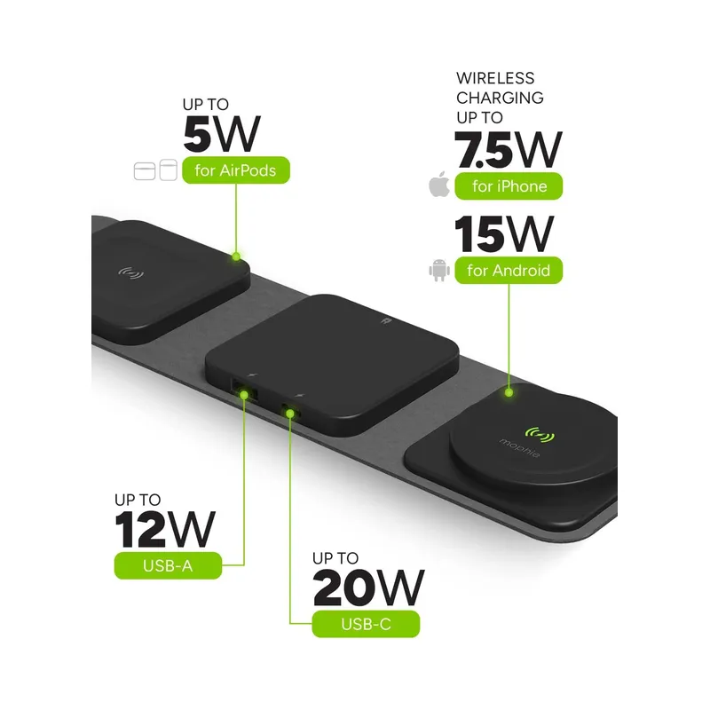 Mophie Wireless 3 in 1 Travel Magnetic Wireless Charging Station (Brand New) - view 2
