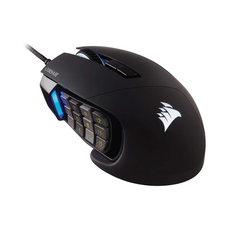Corsair SCIMITAR RGB ELITE Gaming Mouse for MOBA, MMO – 18,000 DPI, 17 Programmable Buttons, iCUE Compatible – Black - view 2