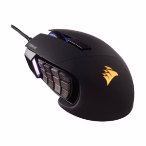 Corsair SCIMITAR RGB ELITE Gaming Mouse for MOBA, MMO – 18,000 DPI, 17 Programmable Buttons, iCUE Compatible – Black