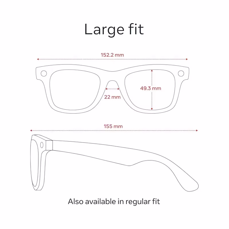 RayBan Meta Wayfarer Glasses (Gen1), Shiny Black/G15 Green (Open Box) - view 4
