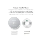 Google Nest Thermostat - Smart Thermostat for Home - Programmable WiFi Thermostat, Snow - Brand New - view 2