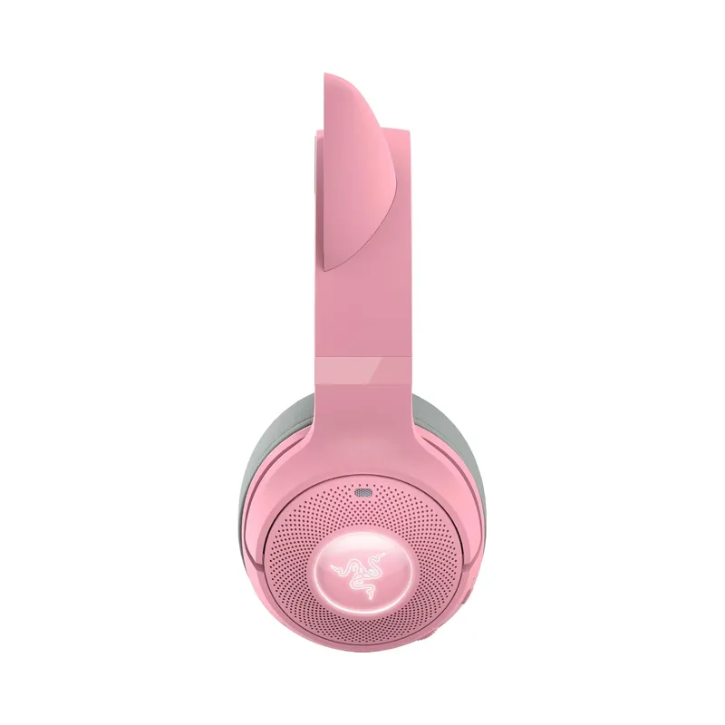 Razer Kraken Kitty V2 BT Wireless RGB Headset: Chroma RGB Kitty Ears & Earcups - Lightweight - 40 Hr Battery w/Type C.
