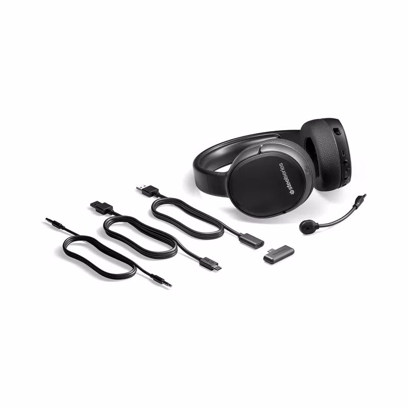 SteelSeries Arctis 1 Wireless Gaming Headset – USB-C Wireless – Detachable ClearCast Microphone – For PC – Black (Brand.