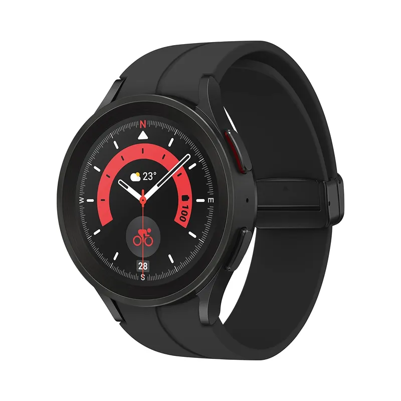 Samsung Galaxy Watch5 Pro 45mm Black Titanium, Heart Monitor, Workout Tracking, Advanced Sleep Coaching - Certified.