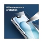 NEW'C Tempered Glass Screen Protector for iPhone 15, iPhone 15 Pro, iPhone 16 (6.1 Inches) - Scratch-Resistant,.