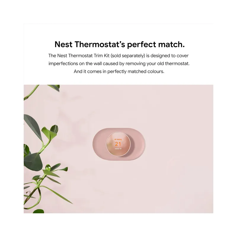 Google Nest Thermostat - Smart Thermostat for Home - Programmable WiFi Thermostat, Snow - Brand New - view 4