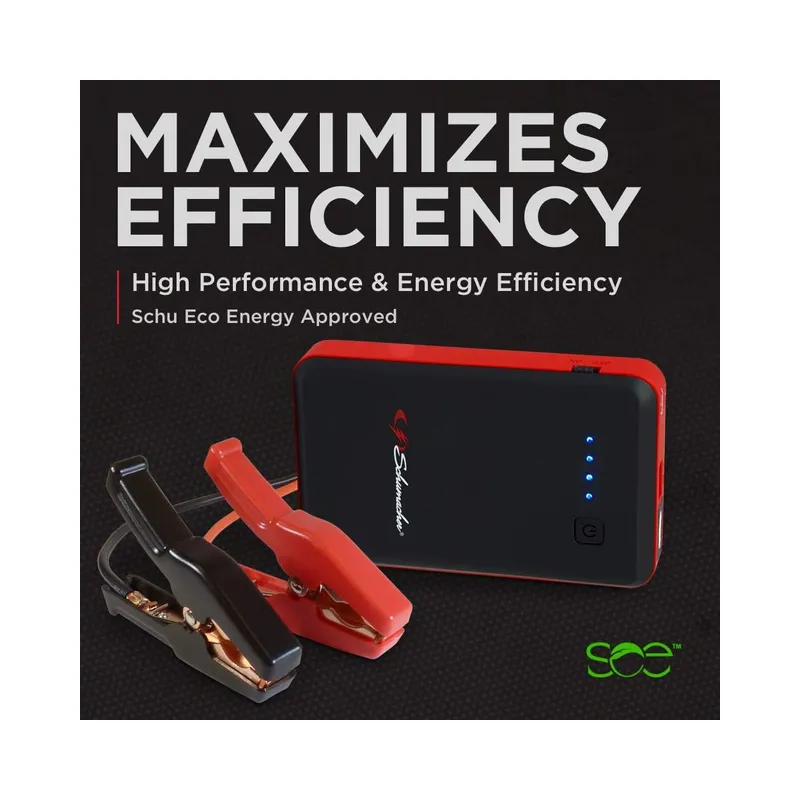 Schumacher SL1338 400 Amp 12V Rechargeable Lithium Jump Starter Starts 4.0L (Everyday Jump Starting Built 4 Power) - Brand.