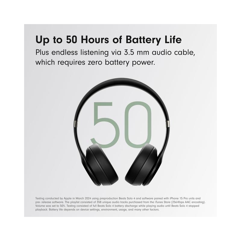 Beats Solo 4 - Wireless Bluetooth On-Ear Headphones, Up to 50 Hours of Battery Life (Certified Pre-Owned) - view 2