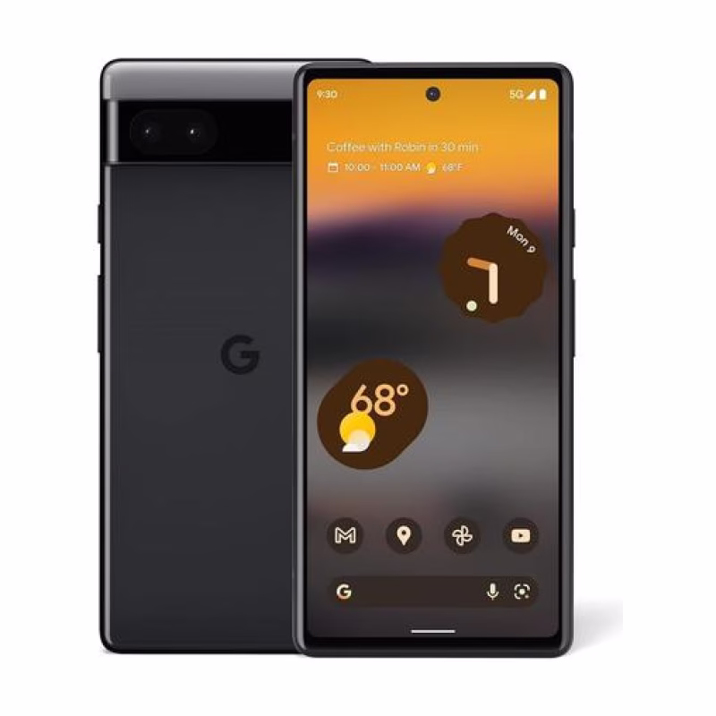 Google Pixel 6a 128GB 5G (Unlocked) – 6.1” OLED Display, Google Tensor Processor, Dual Rear Cameras with Magic Eraser,.