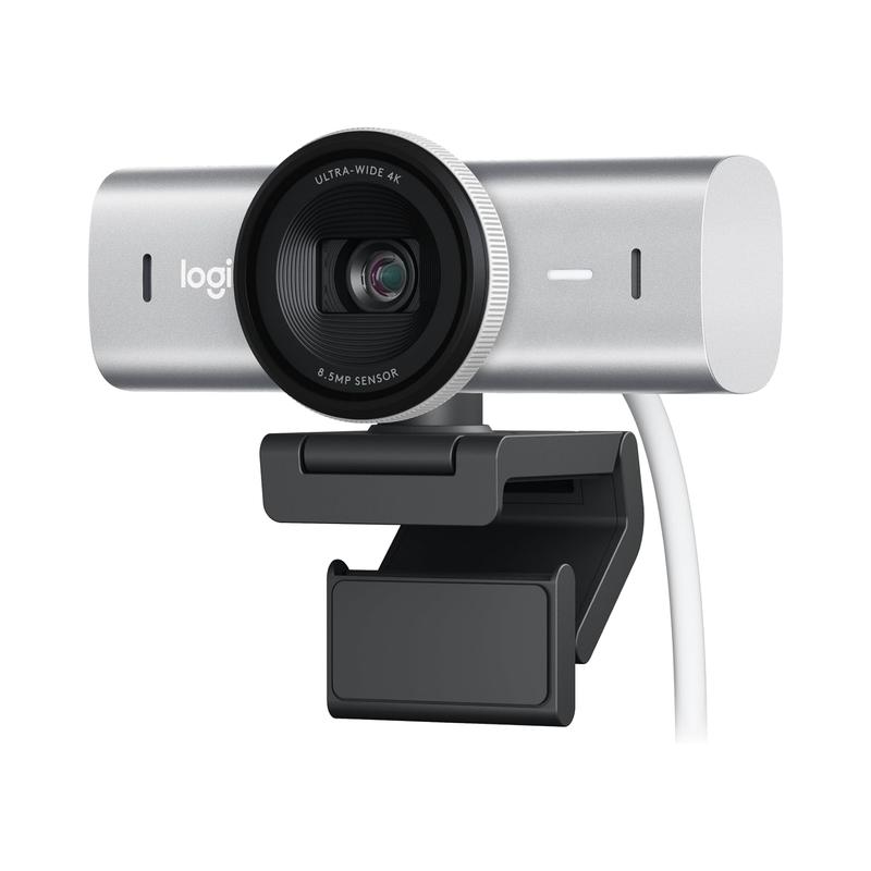 Logitech MX Brio Ultra HD 4K Collaboration and Streaming Webcam - Pale Grey (Brand New)